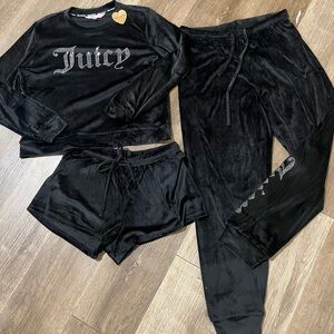 Juicy Couture Velour Set with Rhinestone Logo